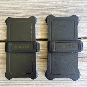Set of Two I-Phone 13 Defender Black Otterbox Holsters